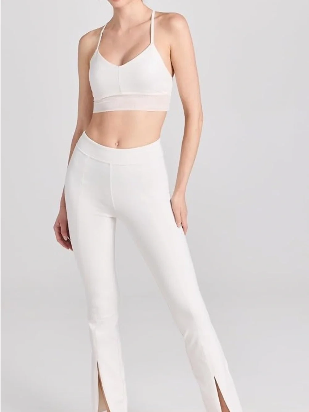 Alo Airbrush High Waist Flutter Legging in Ivory